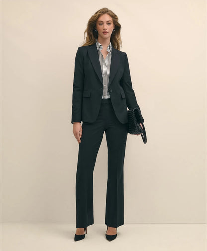 Brooks Brothers Women The Essentials Brooks Brothers Stretch Wool Flare Leg Trousers