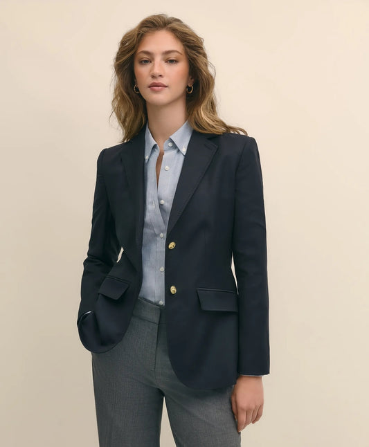 Brooks Brothers Women Wool Two-Button Blazer