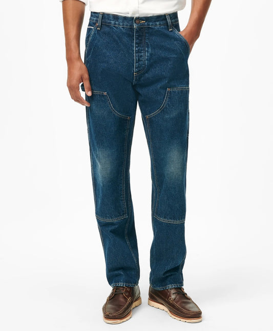 Brooks Brothers Men Cherry Street Selvedge Denim Carpenter Pants