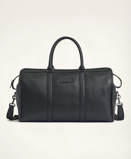 Brooks Brothers Men Pebbled Leather Duffel Bag