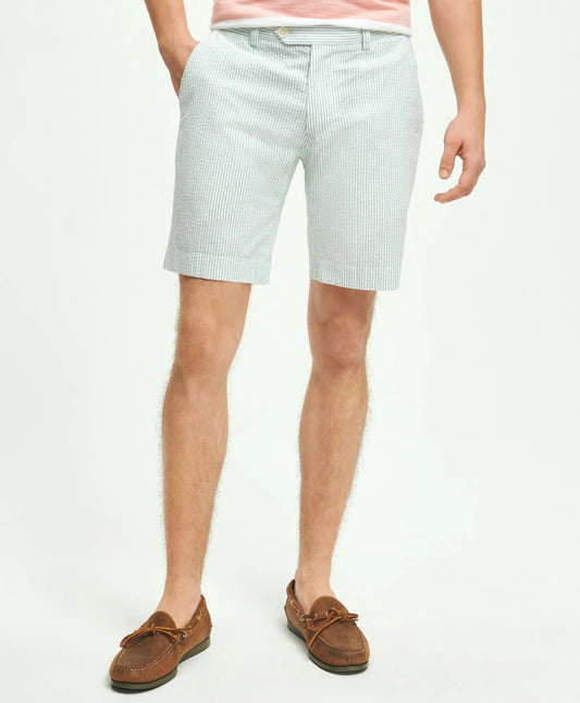 Brooks Brothers Sale Washed Stretch Cotton Seersucker Shorts
