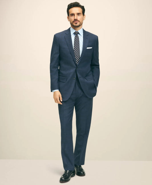 Brooks Brothers Tailored Traditional Fit Wool Checked 1818 Suit