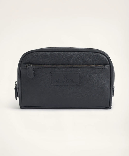 Brooks Brothers Men Pebbled Leather Dopp Kit