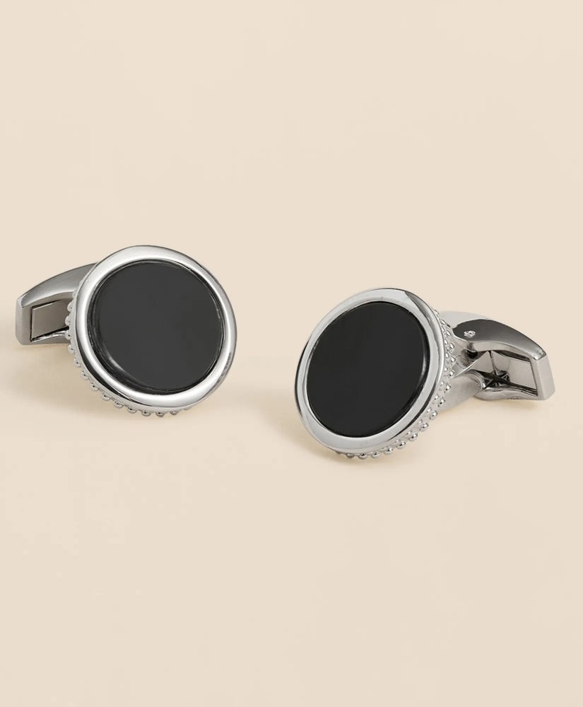 Brooks Brothers Men Agate Round Cufflinks