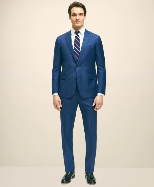Brooks Brothers Tailored Classic Fit Wool Sharkskin 1818 Suit