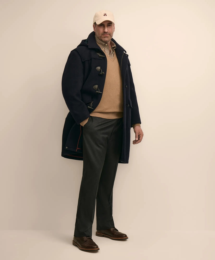 Brooks Brothers Men Big & Tall Classic Wool Duffle Coat
