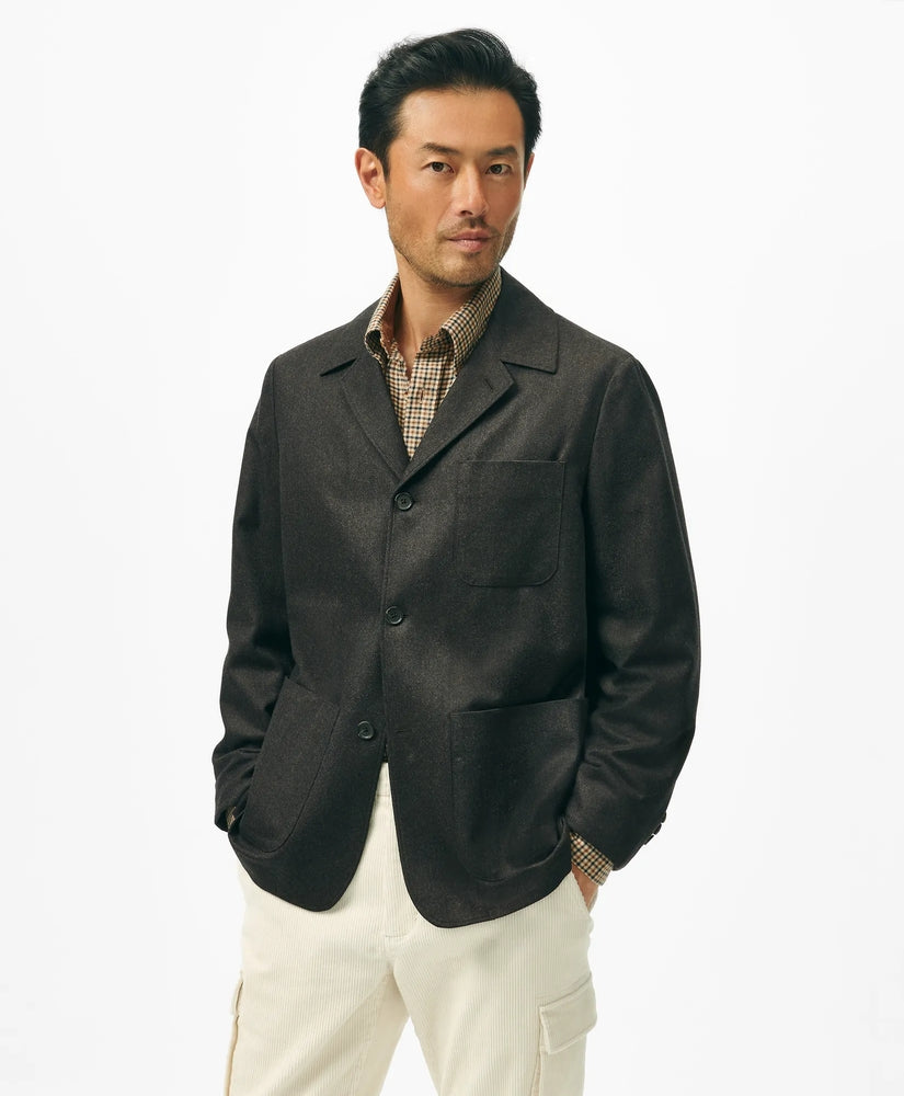 Brooks Brothers Sale Tailored Shirt Jacket in Wool Flannel