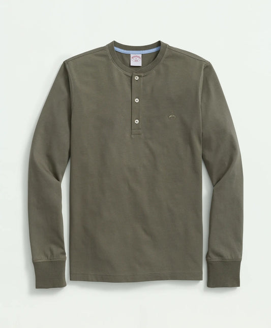 Brooks Brothers Sale Cotton Henley Long-Sleeve T-Shirt